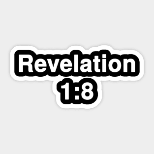 Revelation 1:8  Typography Sticker